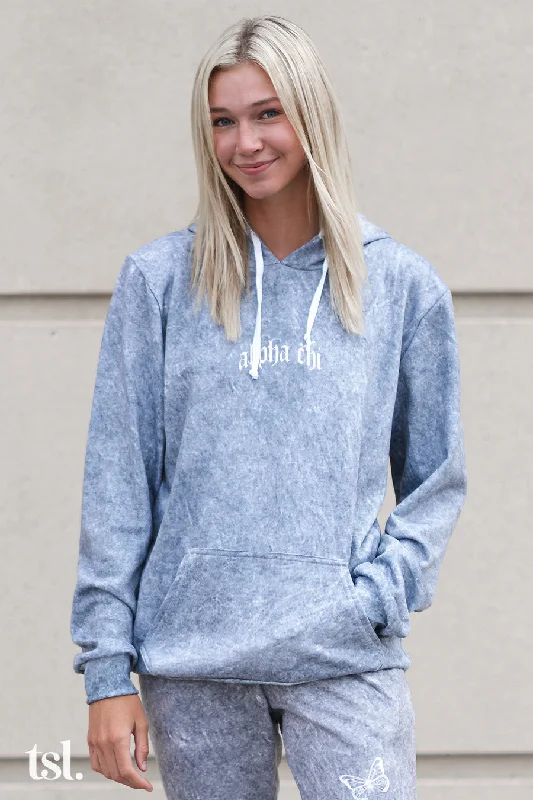 Price Blitz Alpha Chi Omega Mineral Wash Butterfly Hoodie