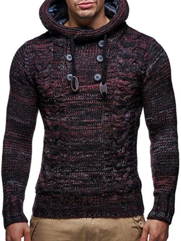 Weekend Bargains to Celebrate Hooded Men Pullover Sweater