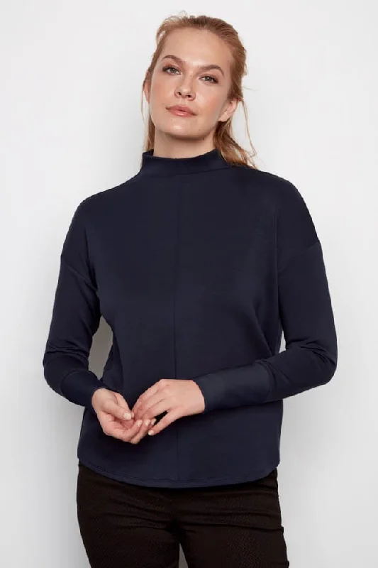 While Supplies Last Arya Butter Turtleneck - Navy