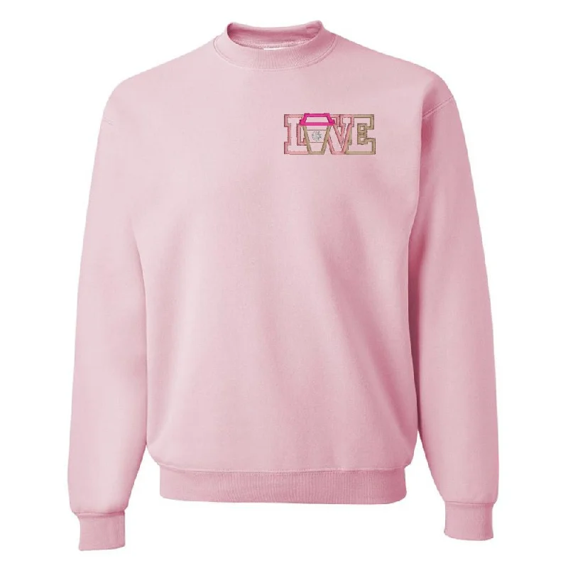 Mega Sale Monogrammed 'Coffee LOVE' Crewneck Sweatshirt