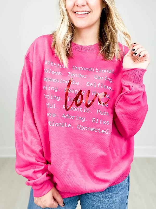 Weekend Offers That Shine Love is... Red Foil Sweatshirt