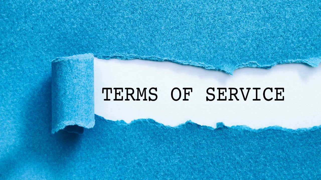 Advises discontinuing use if terms are not accepted.